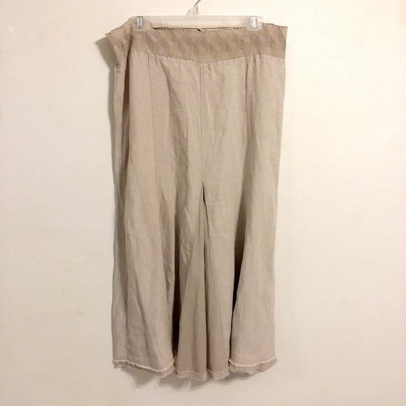 CAbi Cream Tan Linen Long Maxi Skirt - Picture 8 of 8